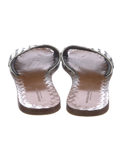 Bottega Veneta Intrecciato Weave Leather Slides