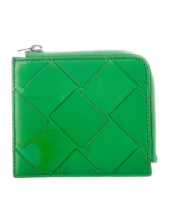 Bottega Veneta Intrecciato Weave Leather Compact Wallet