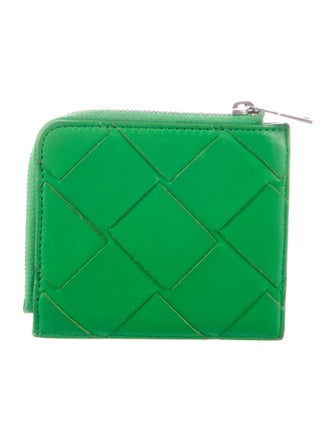 Bottega Veneta Intrecciato Weave Leather Compact Wallet