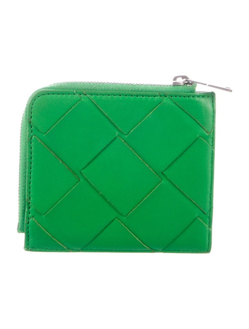 Bottega Veneta Intrecciato Weave Leather Compact Wallet