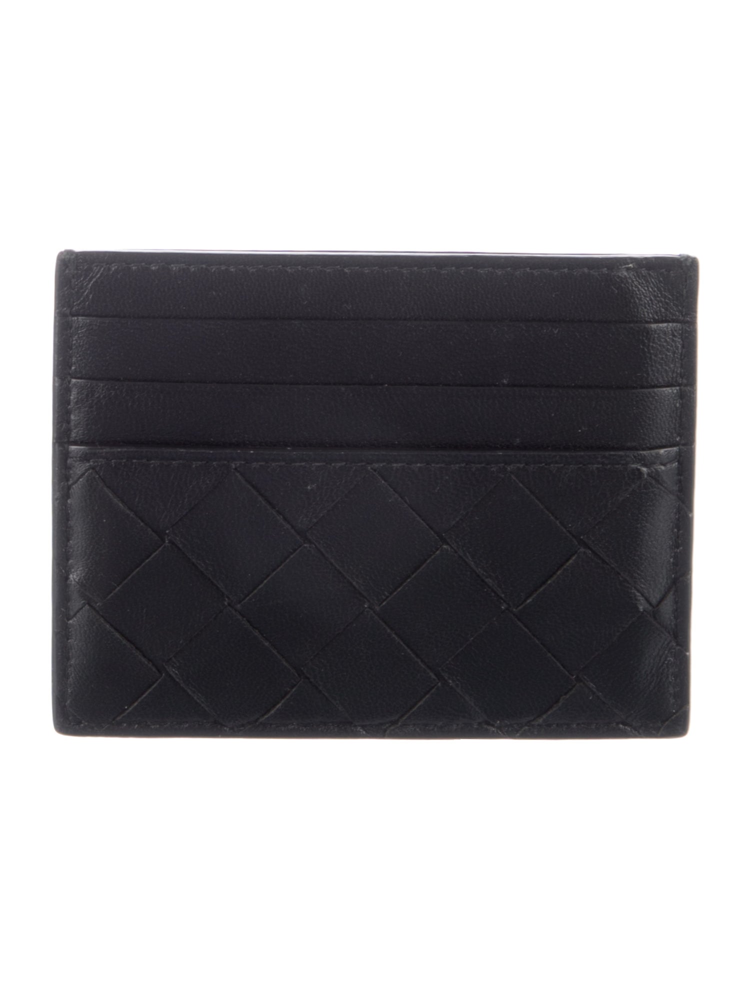 Bottega Veneta Intrecciato Weave Leather Card Holder