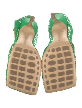 Bottega Veneta Mesh Chain-Link Accents Slingback Pumps