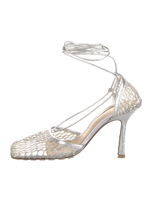 Bottega Veneta Leather Mesh Accents Sandals