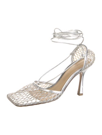 Bottega Veneta Leather Mesh Accents Sandals