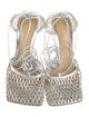 Bottega Veneta Leather Mesh Accents Sandals