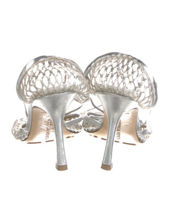 Bottega Veneta Leather Mesh Accents Sandals