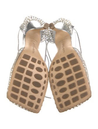 Bottega Veneta Leather Mesh Accents Sandals