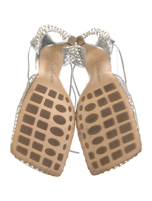Bottega Veneta Leather Mesh Accents Sandals