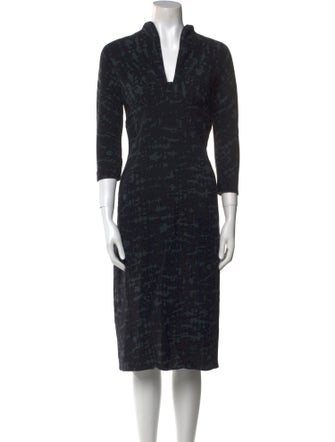 Bottega Veneta Virgin Wool Midi Length Dress
