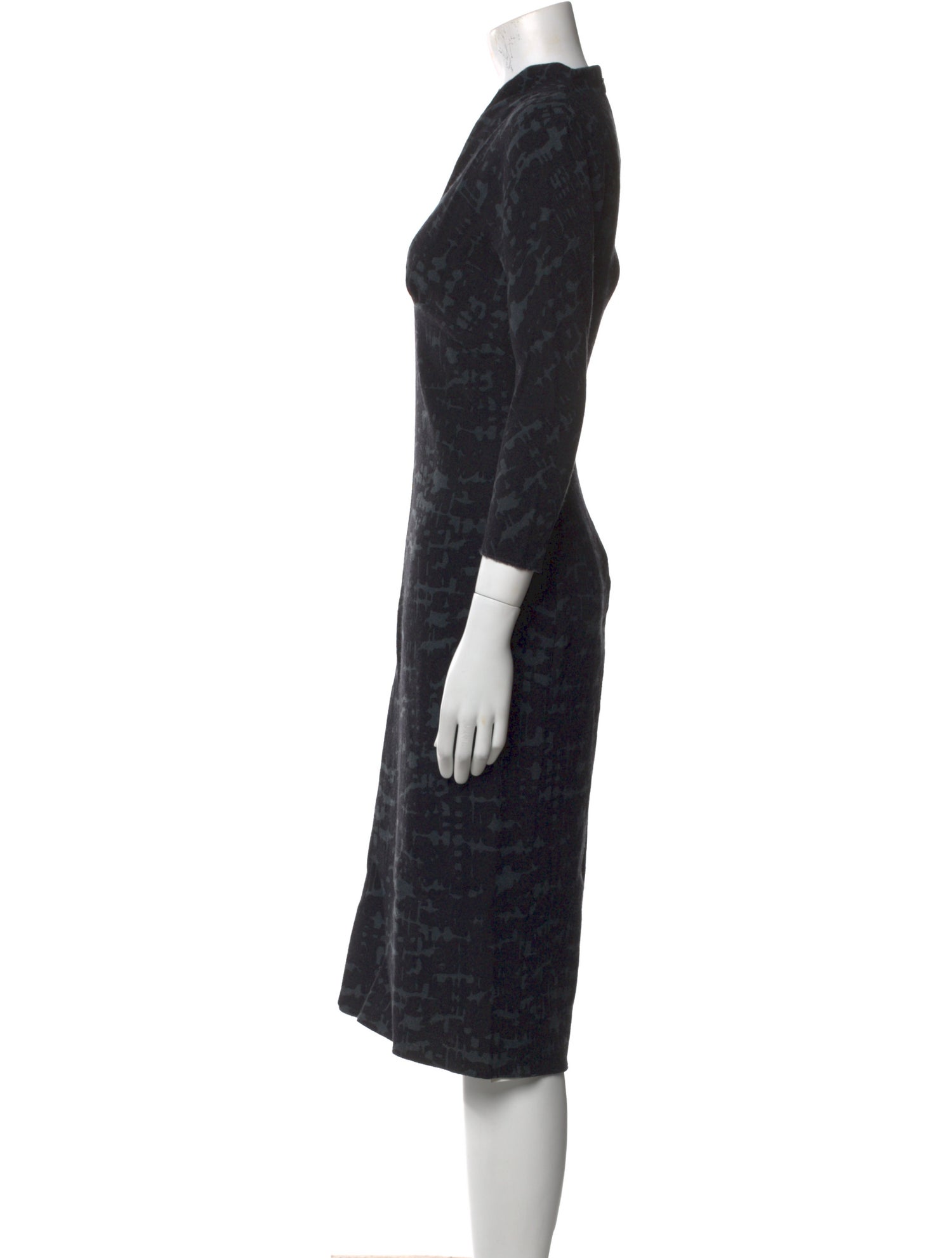 Bottega Veneta Virgin Wool Midi Length Dress