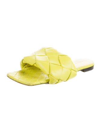 Bottega Veneta Intrecciato Weave Leather Slides