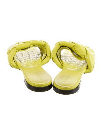 Bottega Veneta Intrecciato Weave Leather Slides