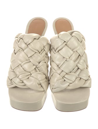Bottega Veneta Intrecciato Weave Leather Slides