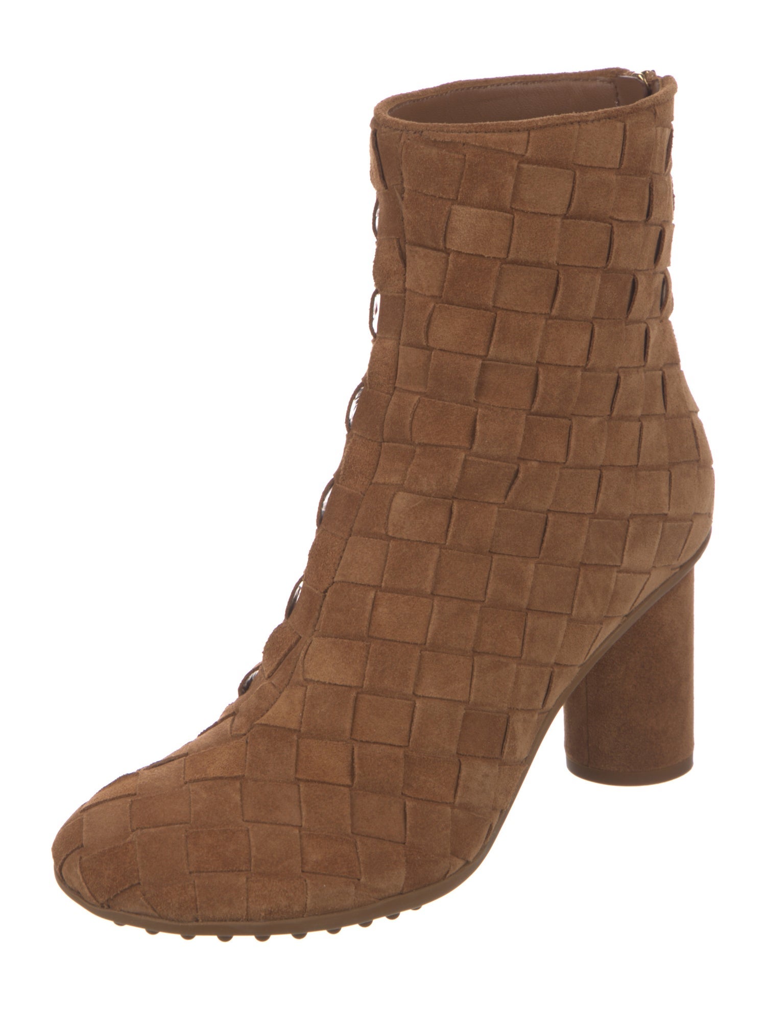 Bottega Veneta Intrecciato Weave Suede Boots