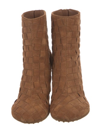 Bottega Veneta Intrecciato Weave Suede Boots