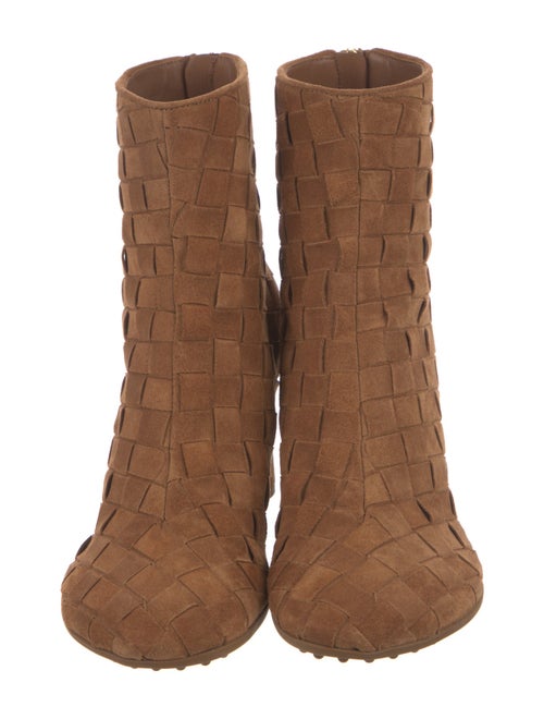 Bottega Veneta Intrecciato Weave Suede Boots