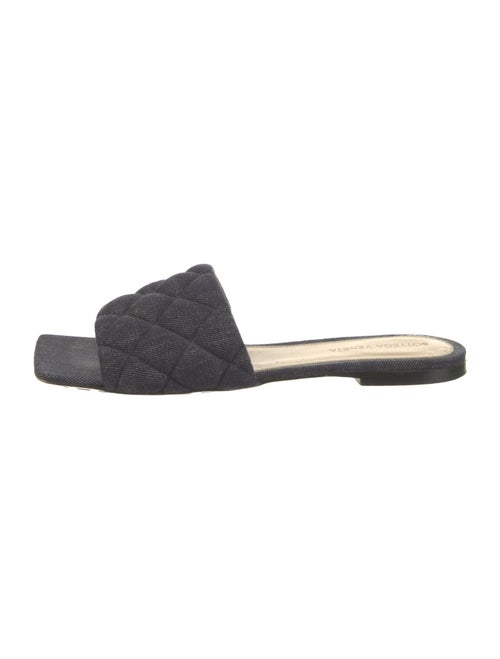 Bottega Veneta Intrecciato Weave Denim Slides