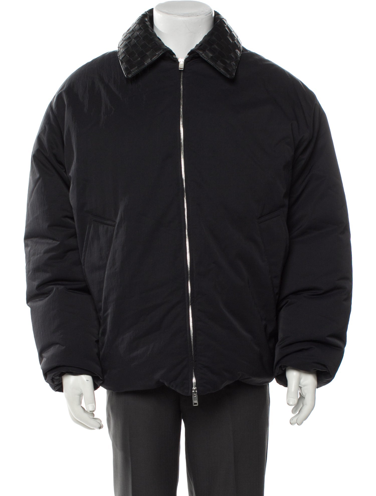 Bottega Veneta 2025 Intrecciato Weave Puffer Coat