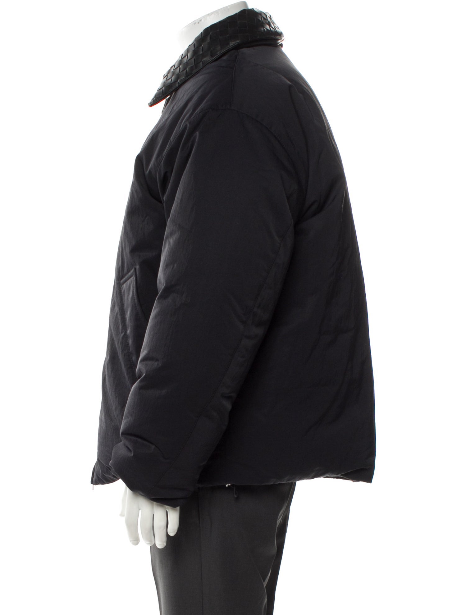 Bottega Veneta 2025 Intrecciato Weave Puffer Coat