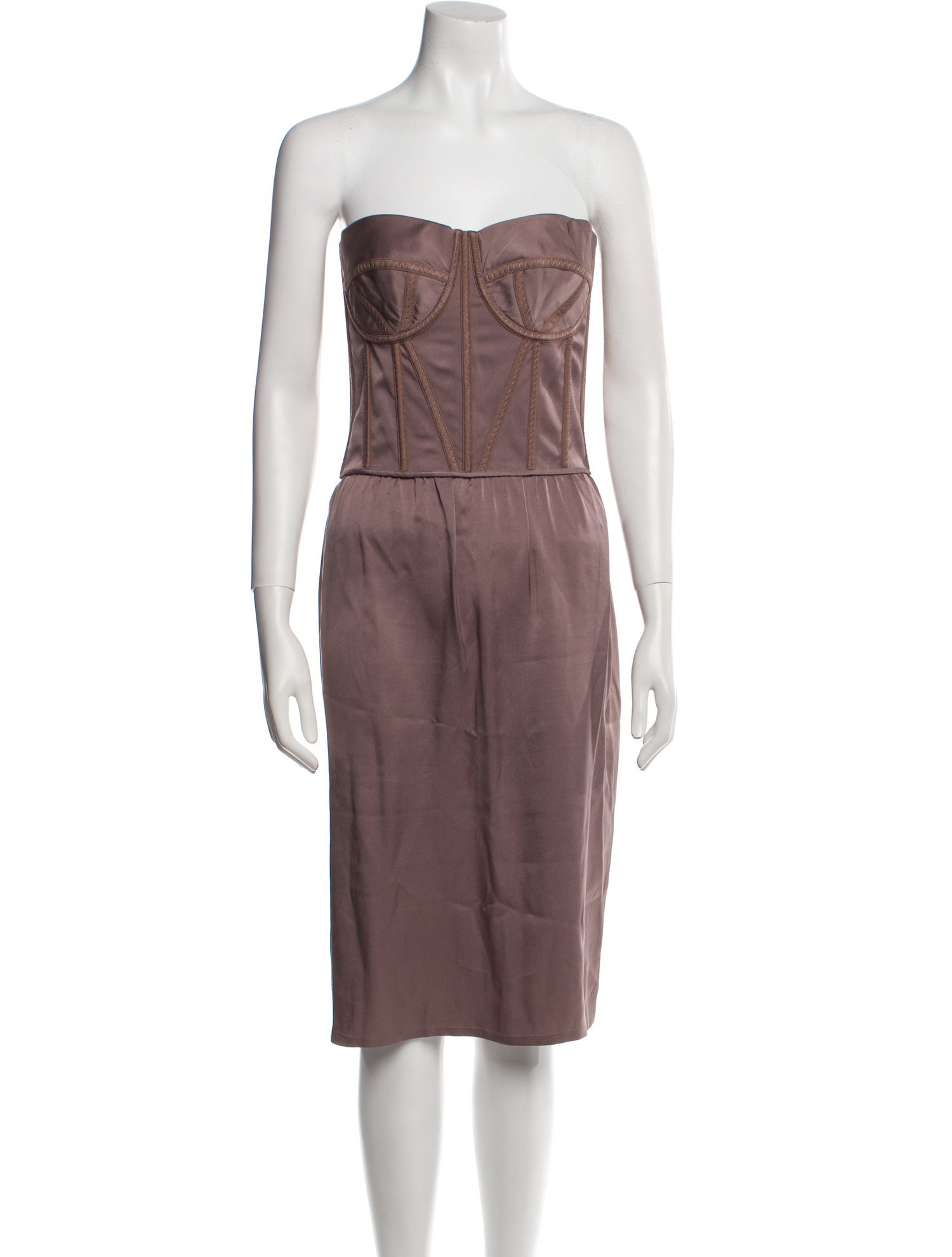 Bottega Veneta Strapless Mini Dress