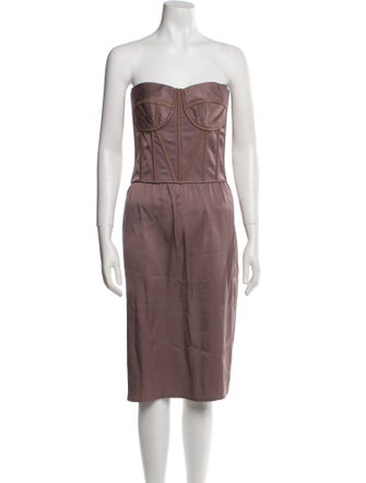 Bottega Veneta Strapless Mini Dress