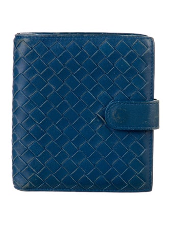 Bottega Veneta Intrecciato Weave Leather Compact Wallet