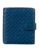 Bottega Veneta Intrecciato Weave Leather Compact Wallet