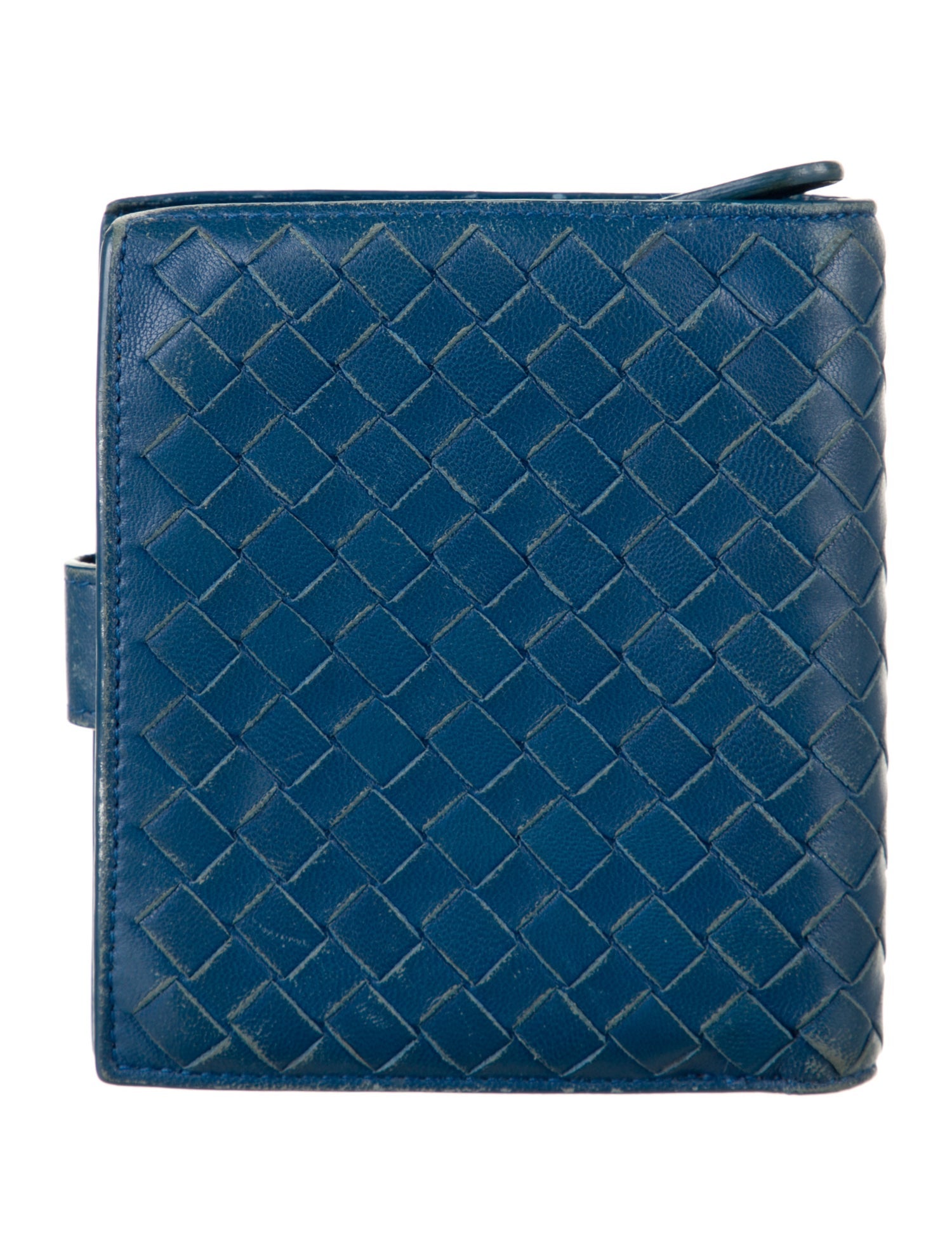 Bottega Veneta Intrecciato Weave Leather Compact Wallet