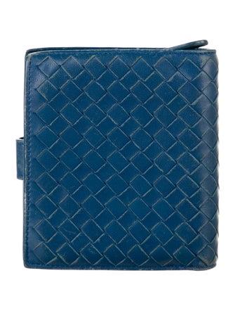 Bottega Veneta Intrecciato Weave Leather Compact Wallet