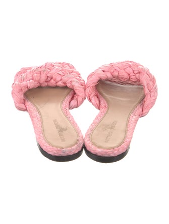 Bottega Veneta Raffia Slides