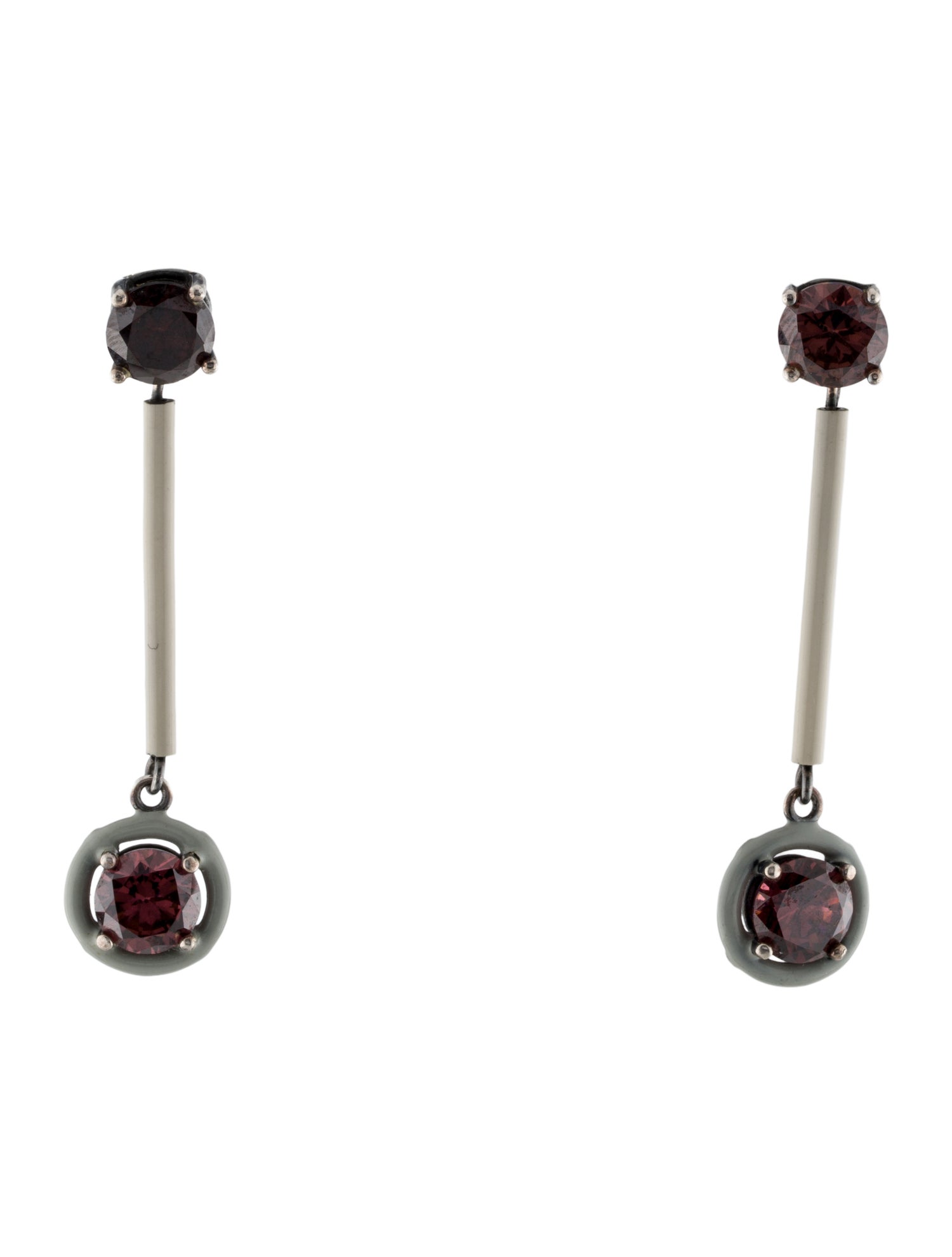 Bottega Veneta Crystal & Enamel Drop Earrings