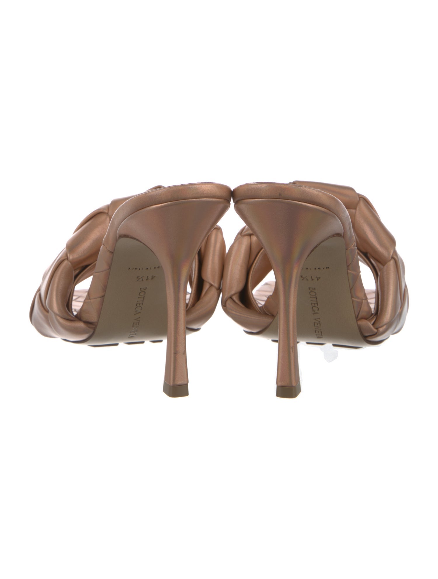 Bottega Veneta Intrecciato Weave Leather Slides