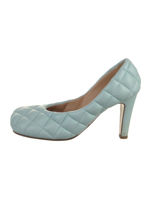 Bottega Veneta Quilted Pattern Leather Pumps