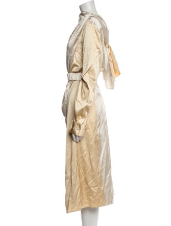 Bottega Veneta Silk Colorblock Pattern Robe