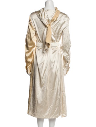 Bottega Veneta Silk Colorblock Pattern Robe