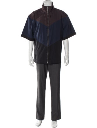 Bottega Veneta Colorblock Pattern Windbreaker