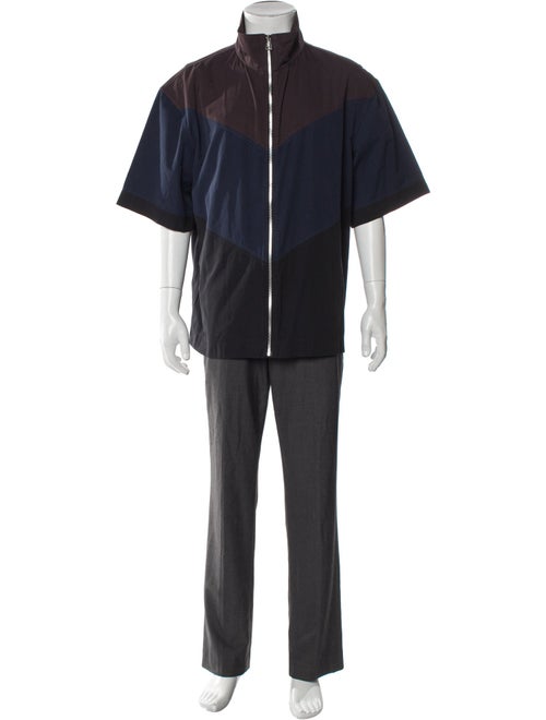 Bottega Veneta Colorblock Pattern Windbreaker