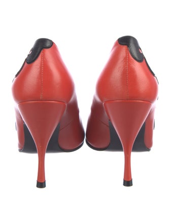 Bottega Veneta Leather Colorblock Pattern Pumps