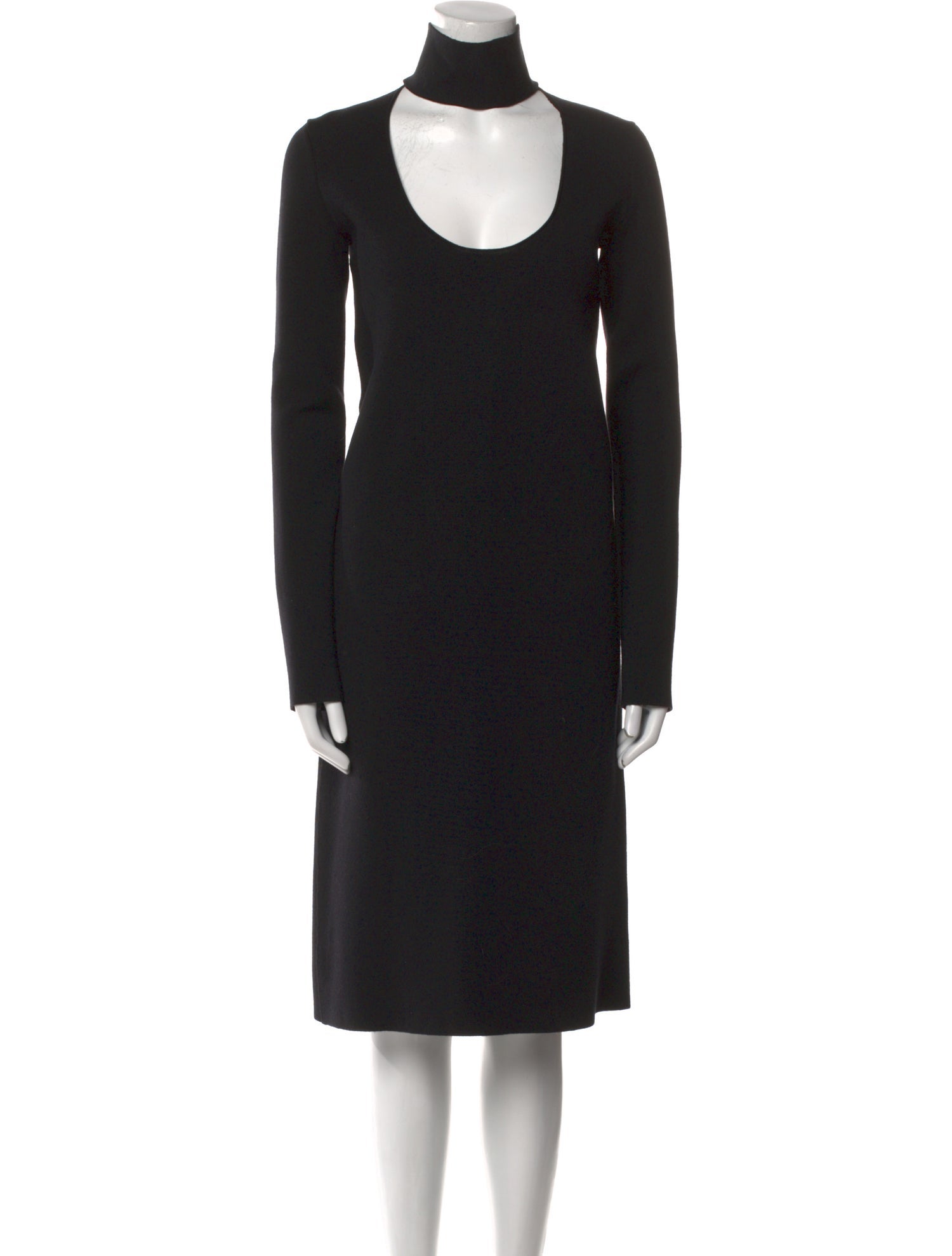 Bottega Veneta Mock Neck Knee-Length Dress
