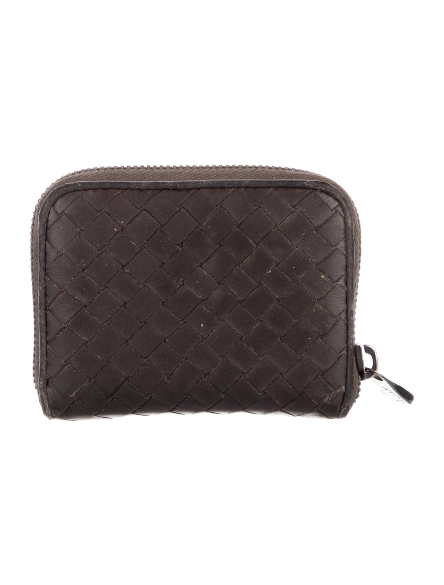 Bottega Veneta Intrecciato Weave Leather Compact Wallet