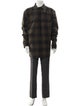 Bottega Veneta Plaid Print Overcoat