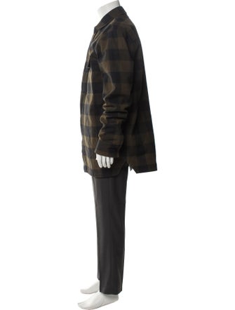 Bottega Veneta Plaid Print Overcoat
