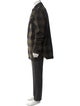 Bottega Veneta Plaid Print Overcoat