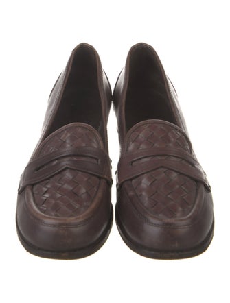 Bottega Veneta Intrecciato Weave Leather Loafers