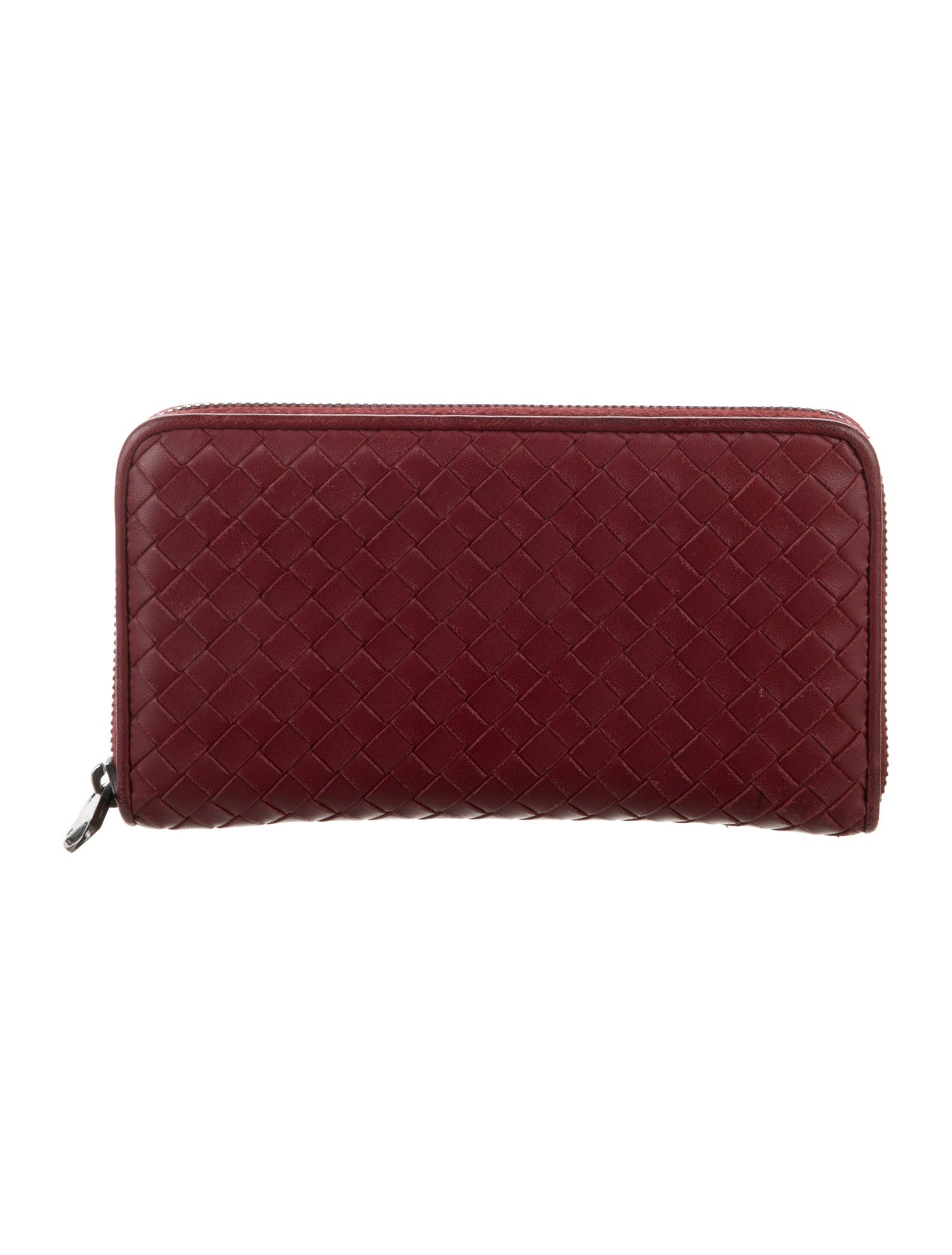 Bottega Veneta Continental Zip Around Intrecciato Weave Continental Wallet