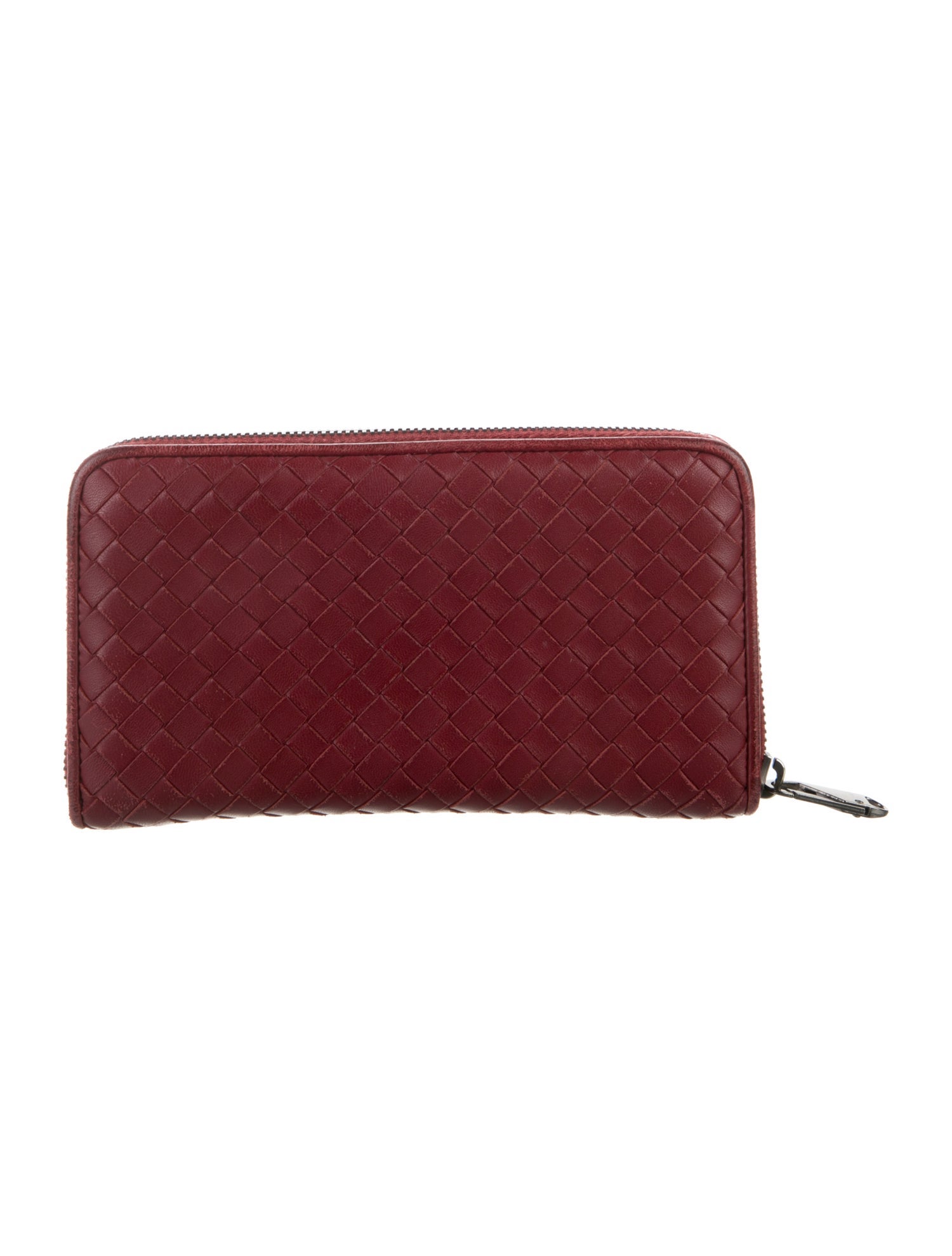 Bottega Veneta Continental Zip Around Intrecciato Weave Continental Wallet
