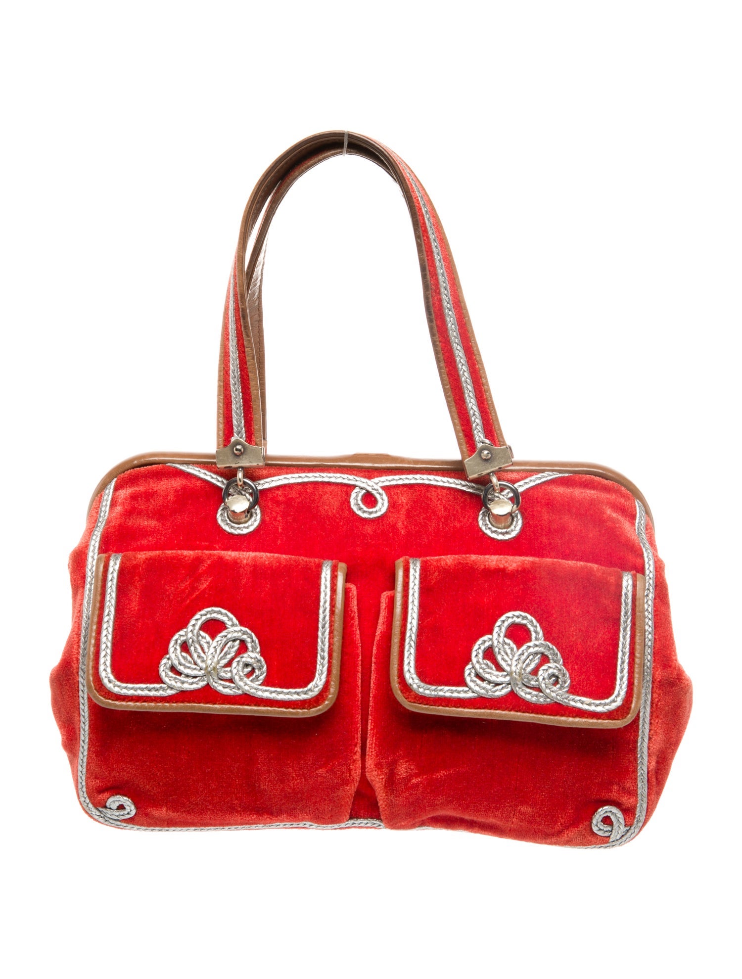 Bottega Veneta Velvet Top Handle Bag Vintage