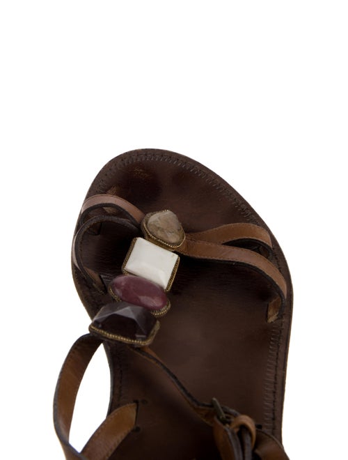 Bottega Veneta Intrecciato Weave Leather Gladiator Sandals