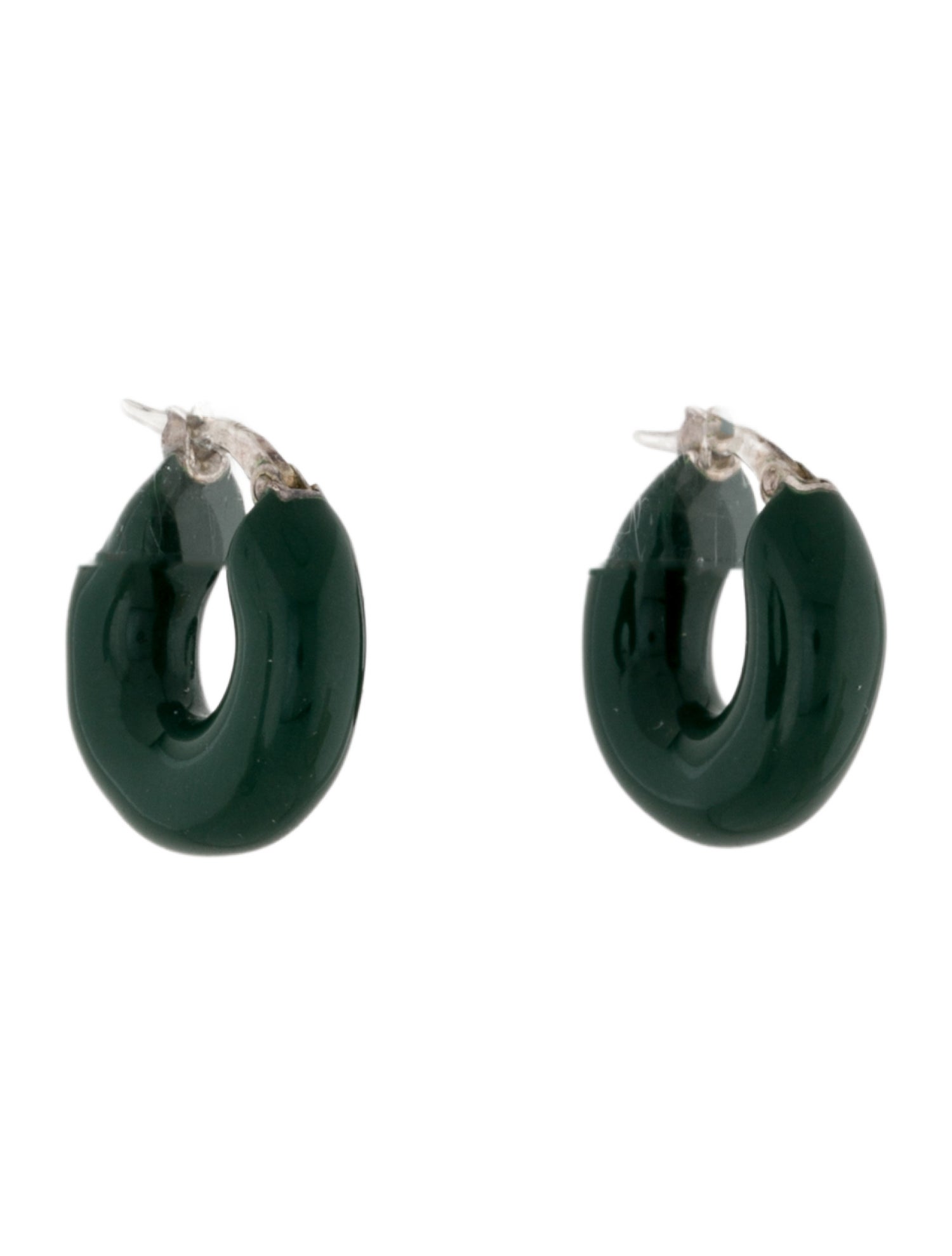 Bottega Veneta Enamel Huggie Hoop Earring