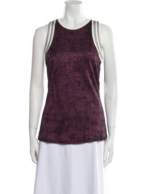 Bottega Veneta Printed Scoop Neck Top